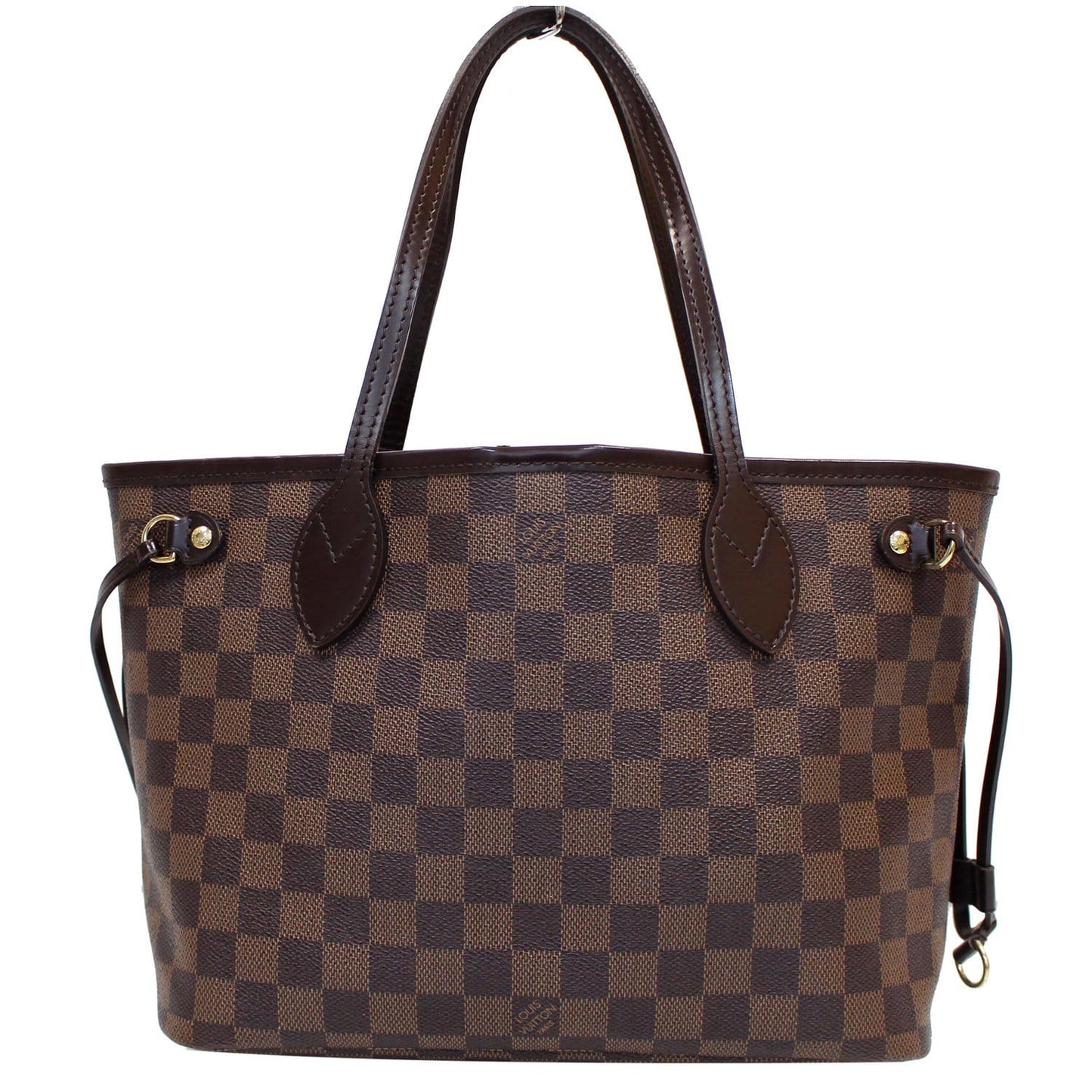 LOUIS VUITTON Neverfull PM Damier Ebene Tote Shoulder Bag Brown