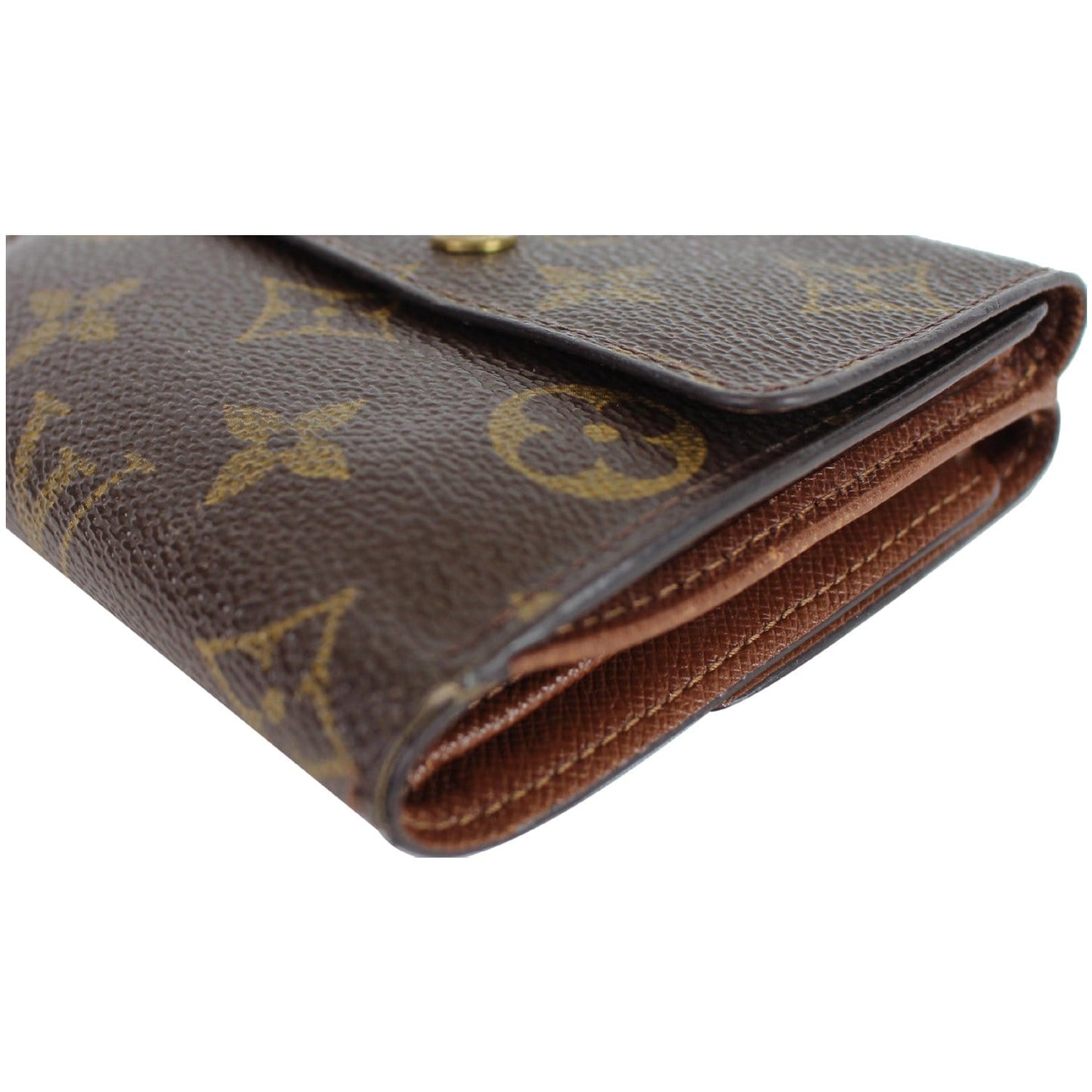LOUIS VUITTON Monogram Canvas Elise Bifold Wallet Brown