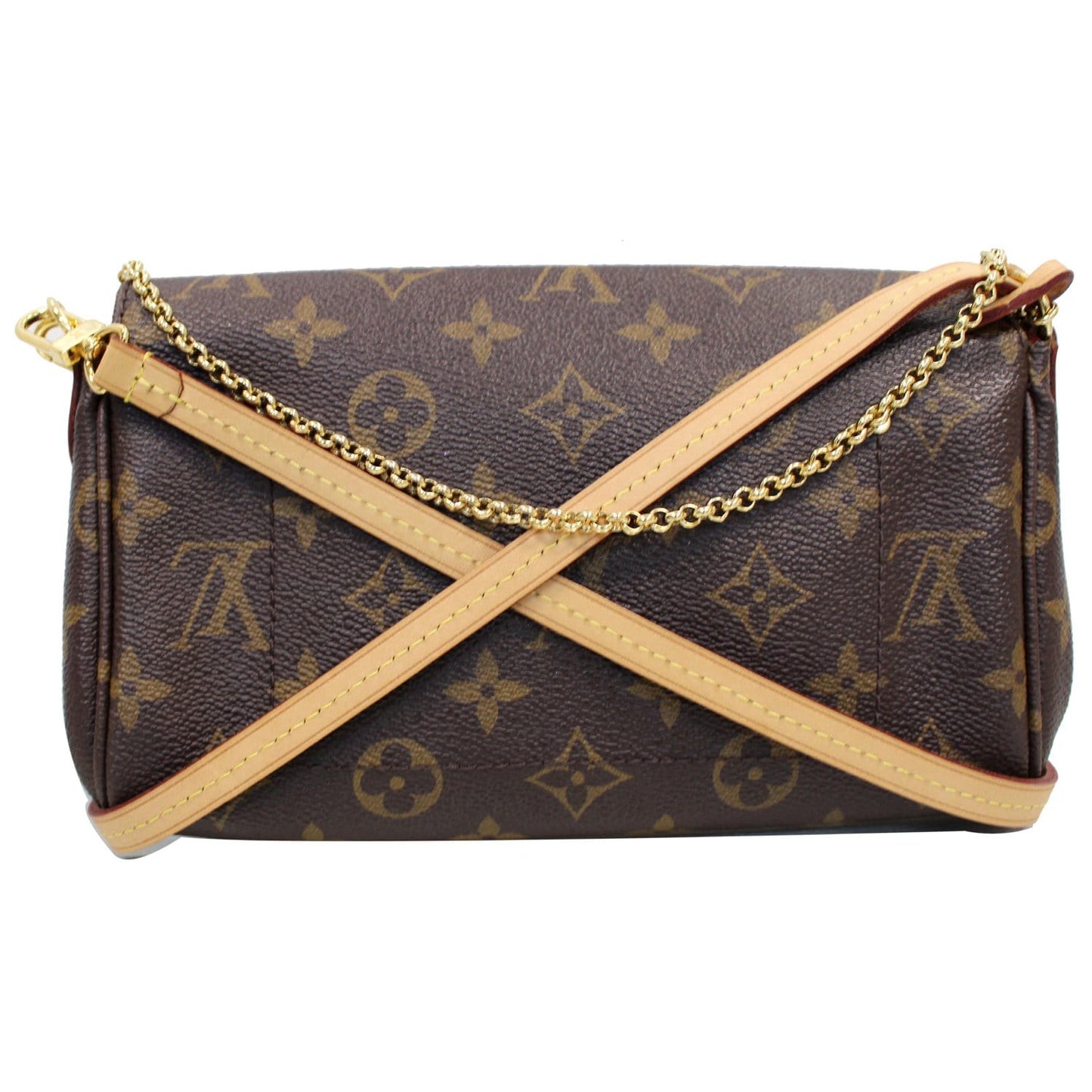 LOUIS VUITTON Favorite PM Monogram Canvas Crossbody Bag Brown