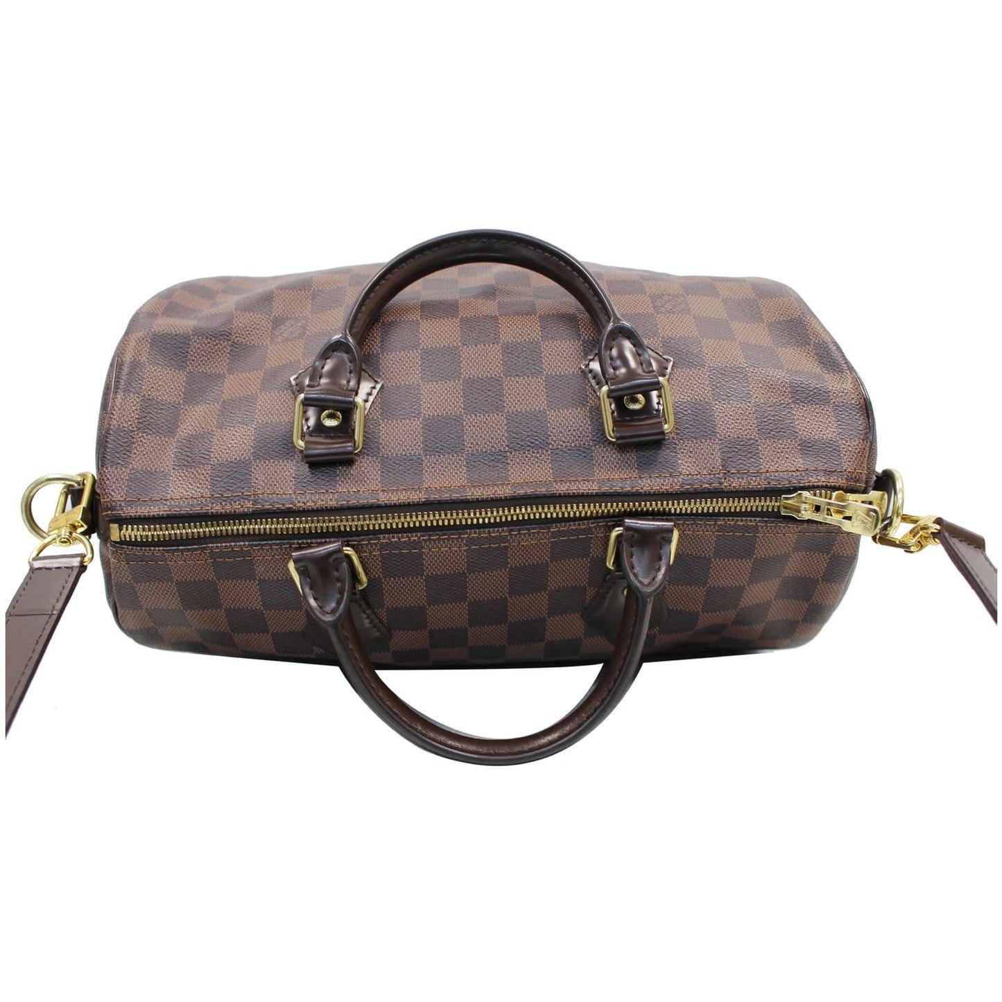 LOUIS VUITTON Speedy 30 Bandouliere Damier Ebene Shoulder Bag Brown