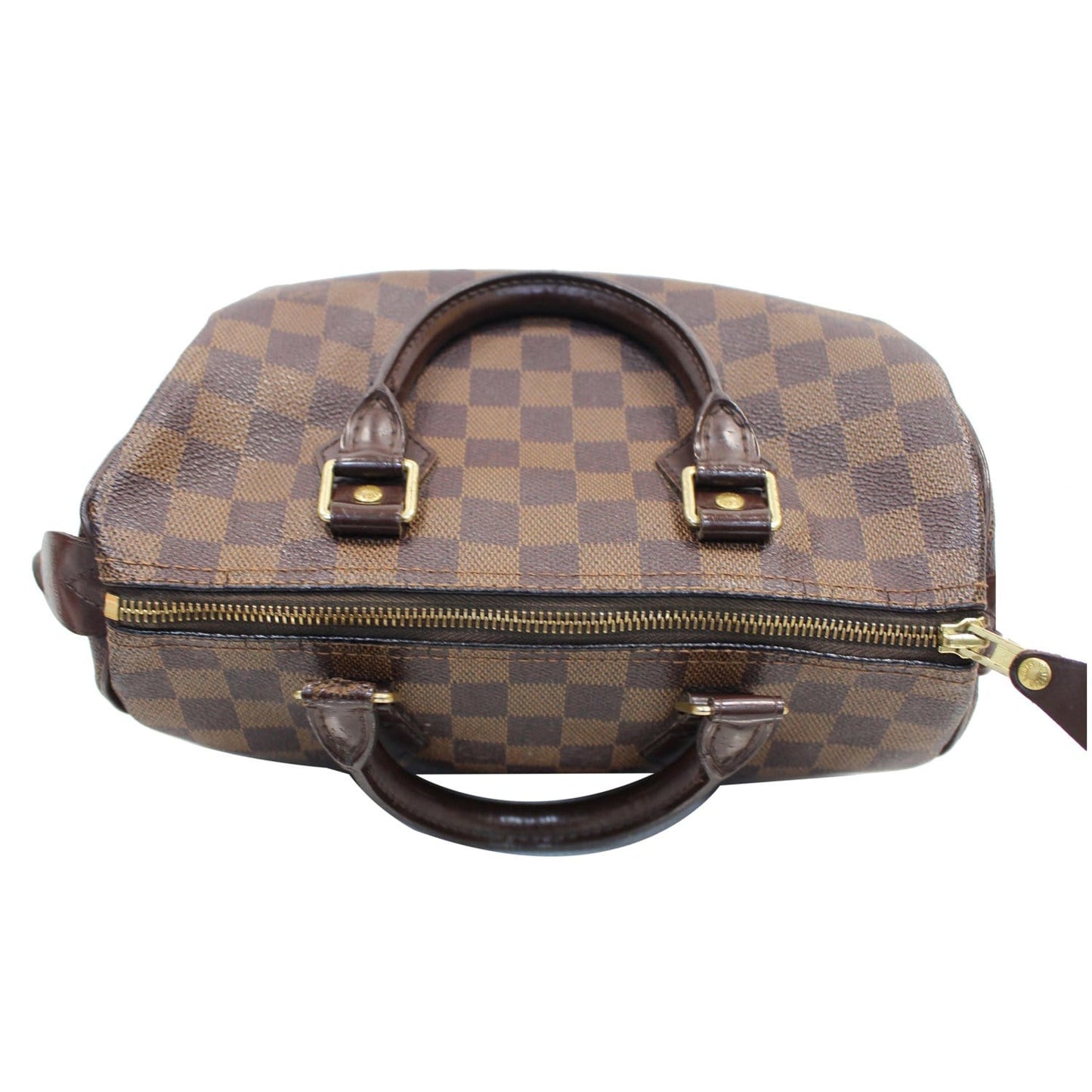 LOUIS VUITTON Speedy 25 Damier Ebene Satchel Bag Brown