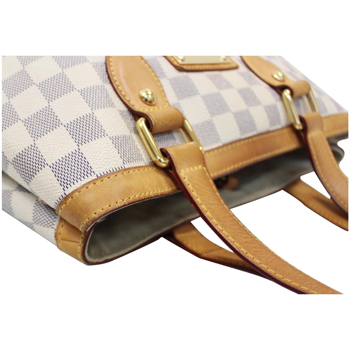 LOUIS VUITTON Hampstead PM Damier Azur Shoulder Bag White