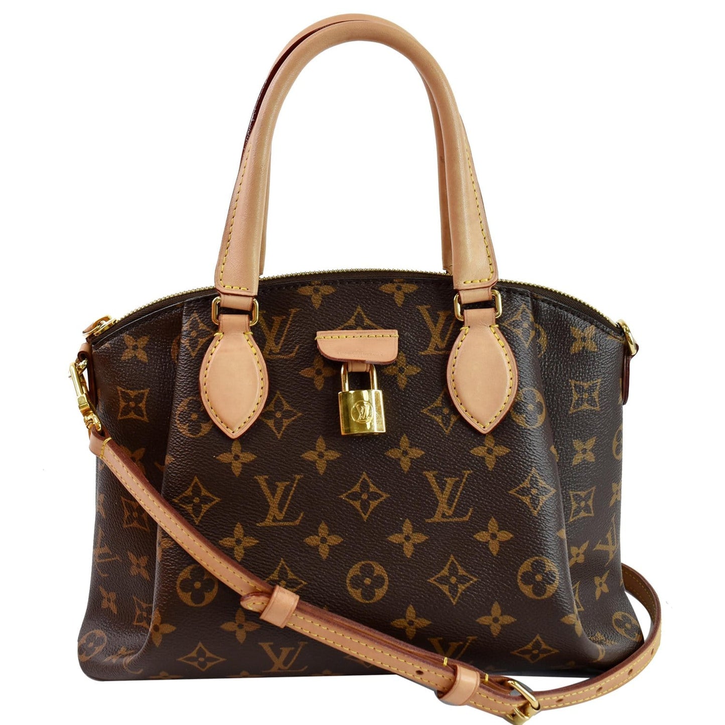 LOUIS VUITTON Rivoli PM Monogram Canvas Shoulder Bag Brown