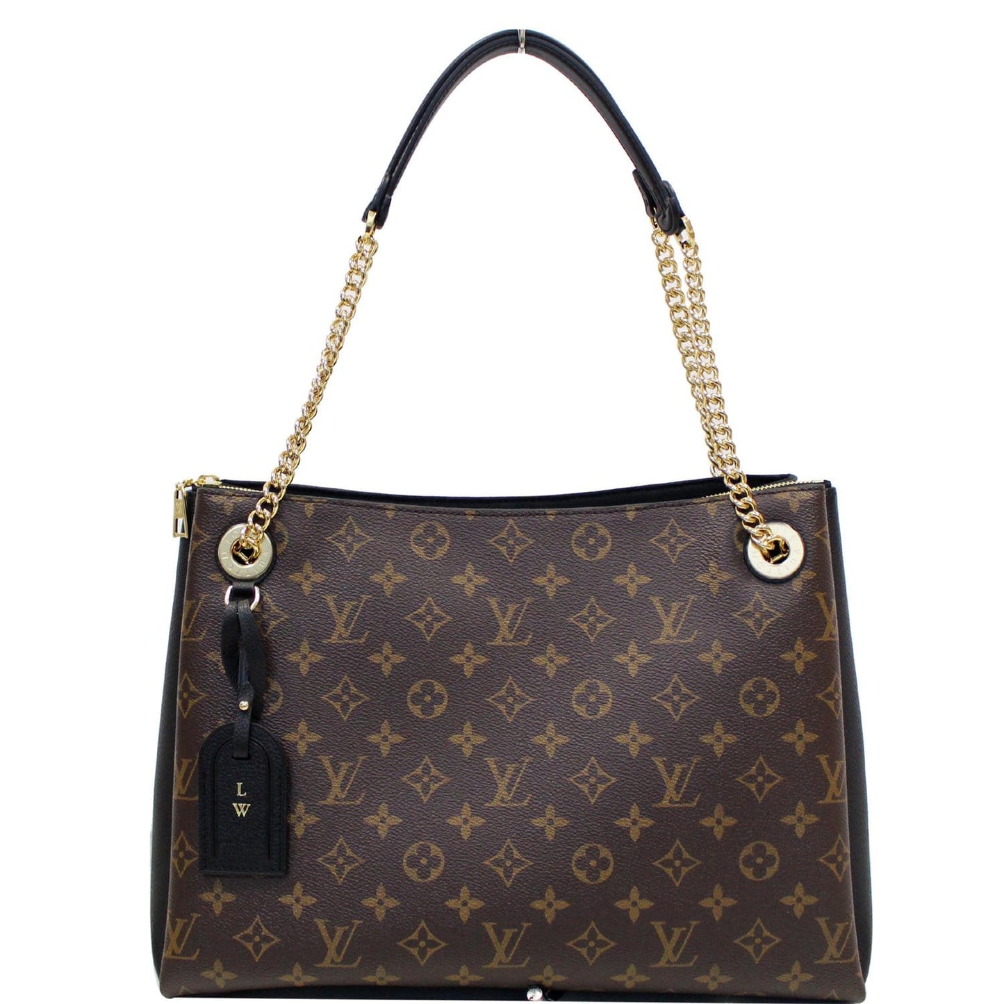 LOUIS VUITTON Surene MM Monogram Canvas Shoulder Bag Black