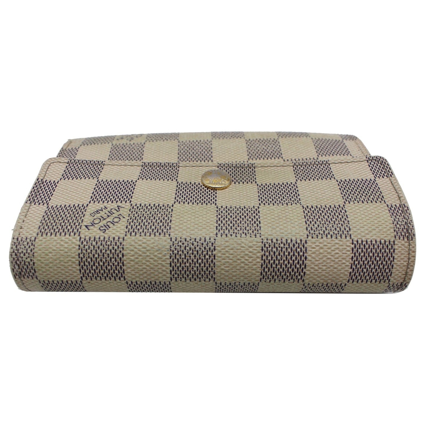 LOUIS VUITTON Alexandra Damier Azur Wallet White