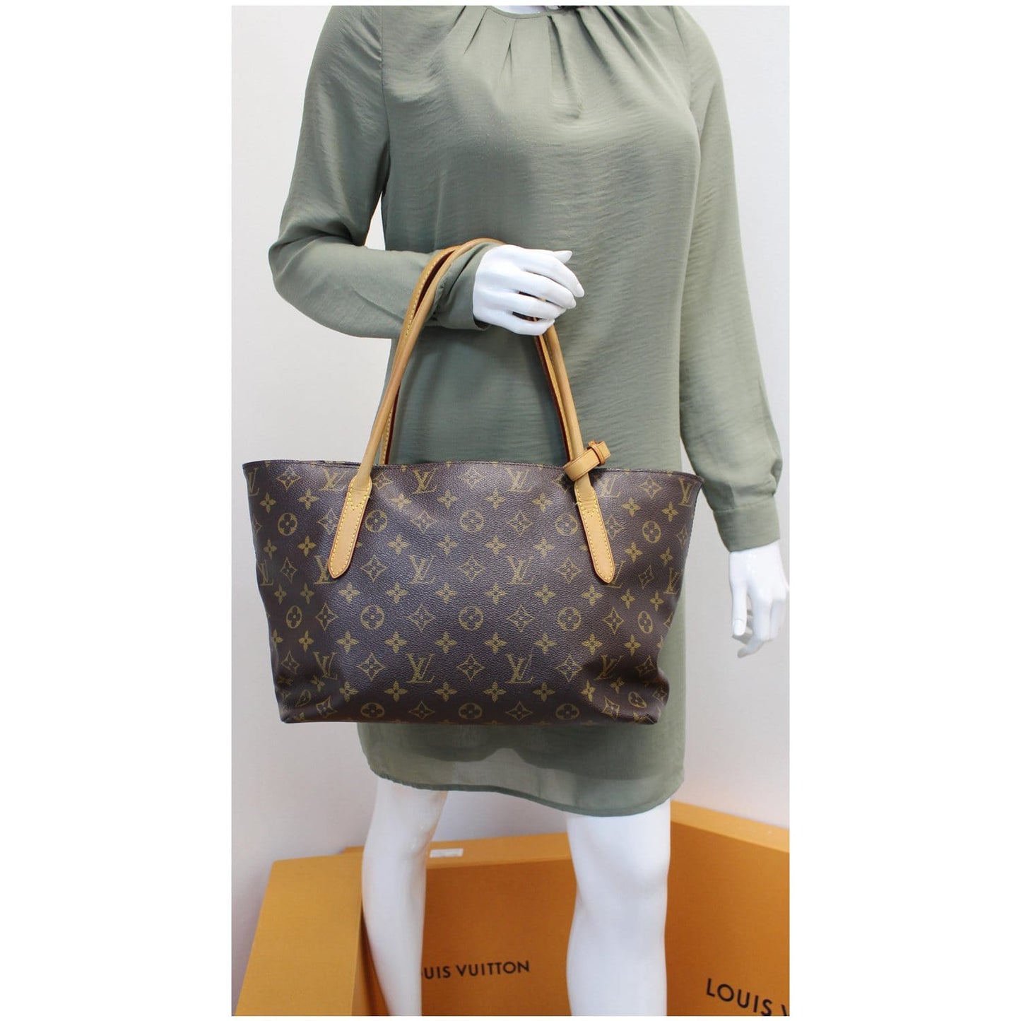 LOUIS VUITTON Raspail PM Monogram Canvas Shoulder Bag Brown