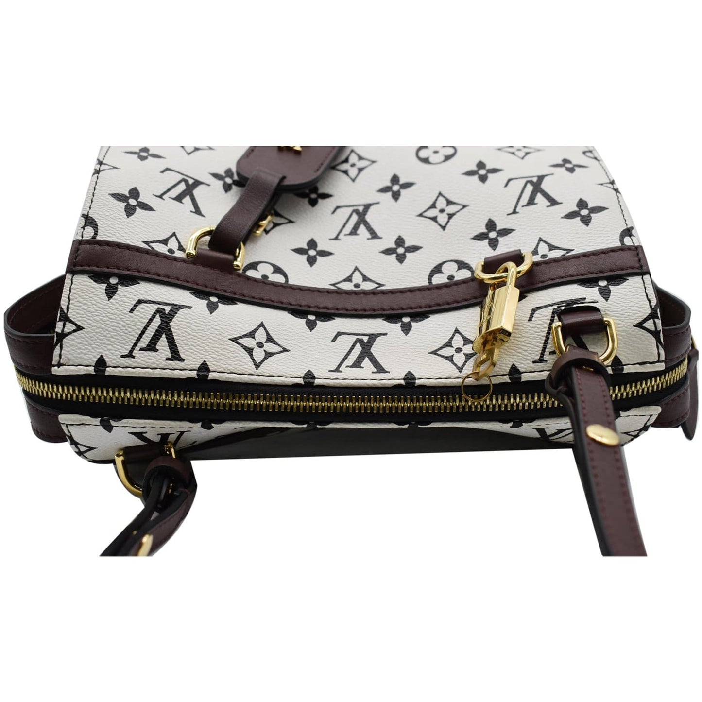 LOUIS VUITTON Speedy Amazon PM Monogram Canvas Crossbody Bag White Chocolat