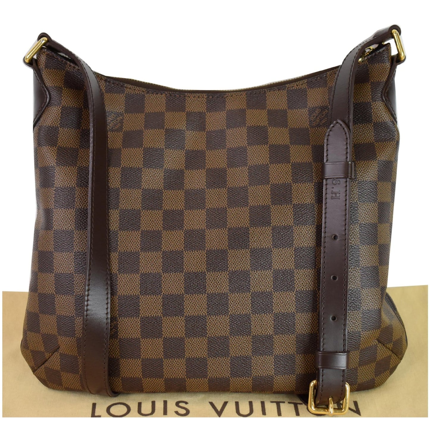 LOUIS VUITTON Bloomsbury PM Damier Ebene Crossbody Bag Brown