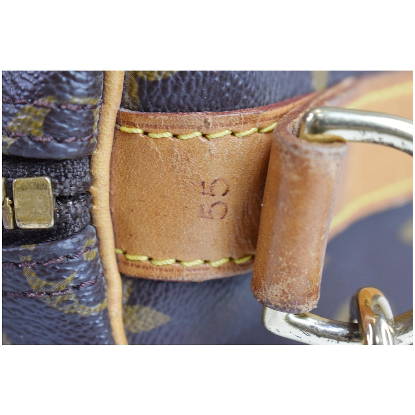 LOUIS VUITTON Keepall Bandouliere 55 Monogram Canvas Travel Bag Brown