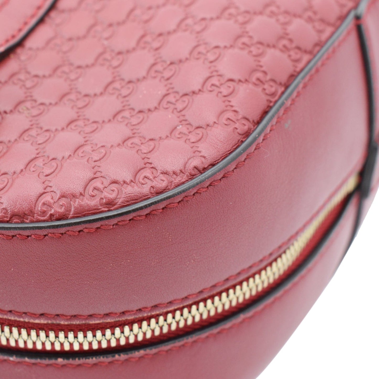 GUCCI Microguccissima Small Leather Crossbody Bag Navy Red 510286