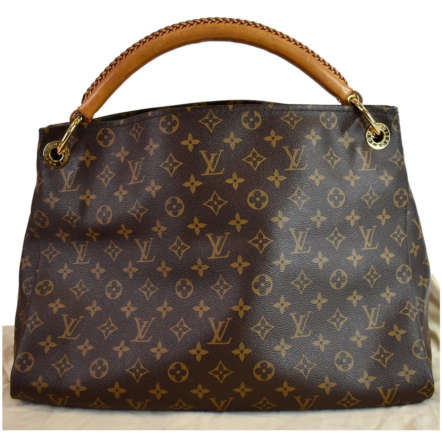 LOUIS VUITTON Artsy MM Monogram Canvas Shoulder Bag Brown