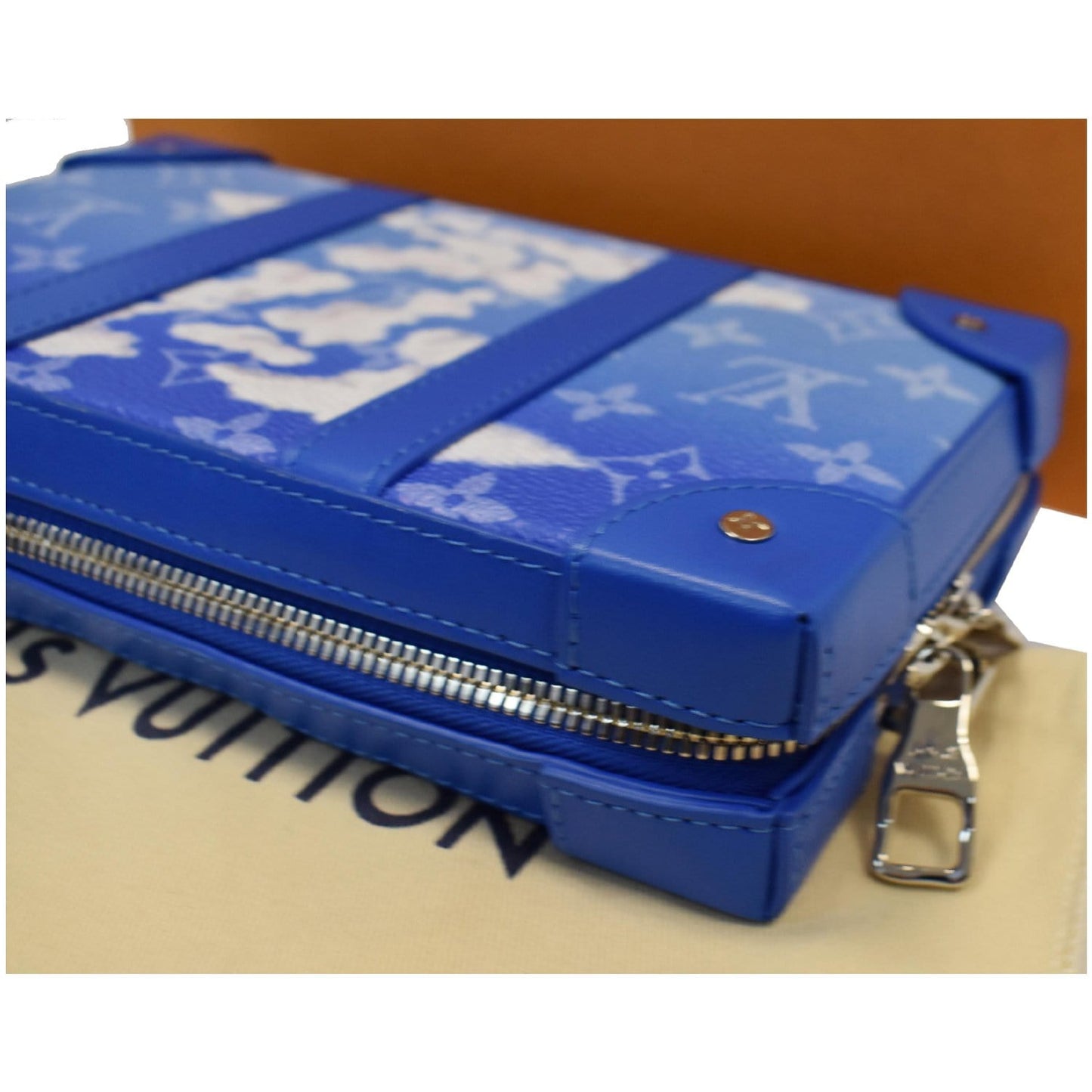 LOUIS VUITTON Soft Trunk Monogram Clouds Crossbody Bag Blue