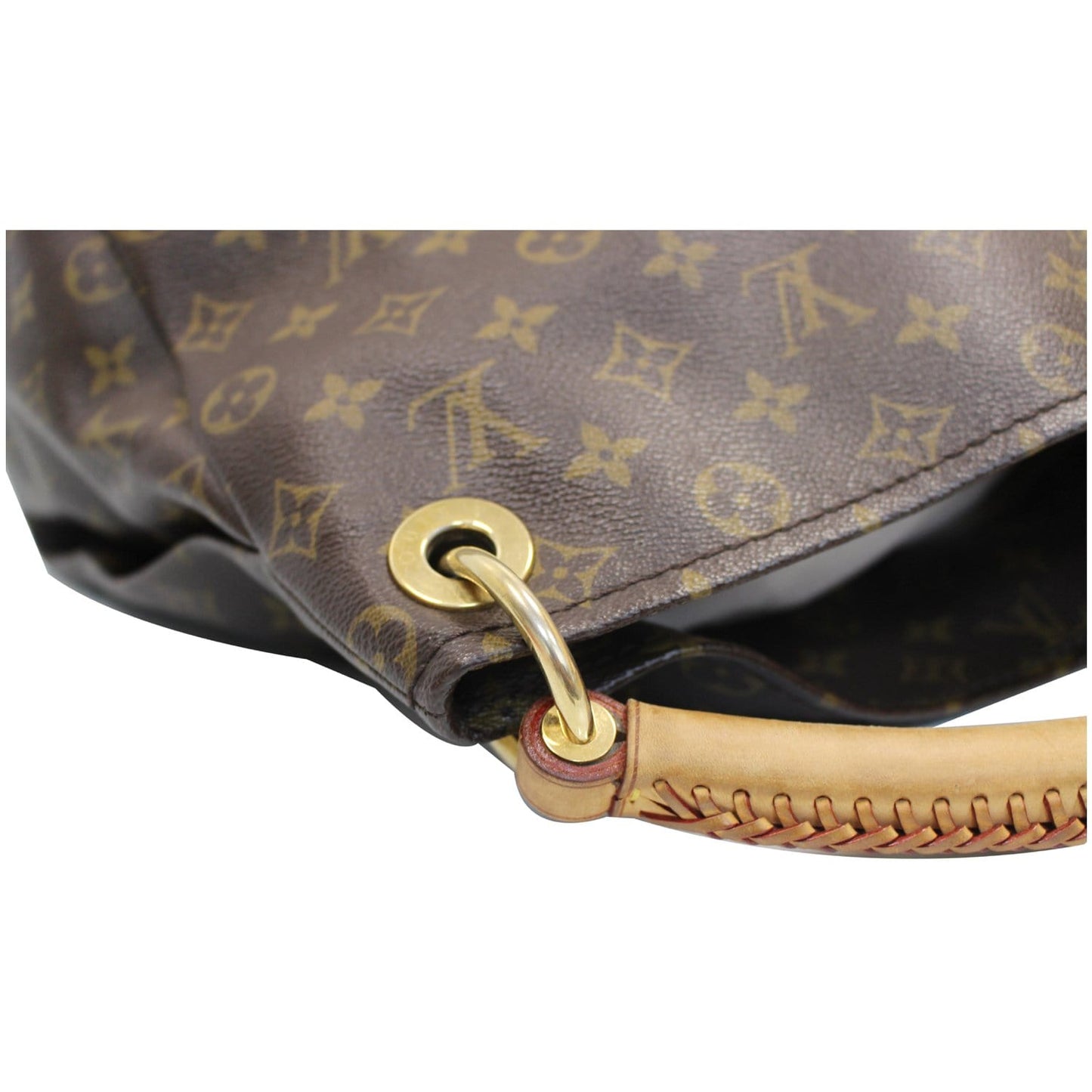 LOUIS VUITTON Artsy MM Monogram Canvas Shoulder Bag Brown