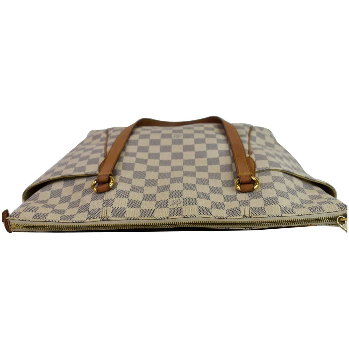 LOUIS VUITTON Totally MM Damier Azur Shoulder Bag White