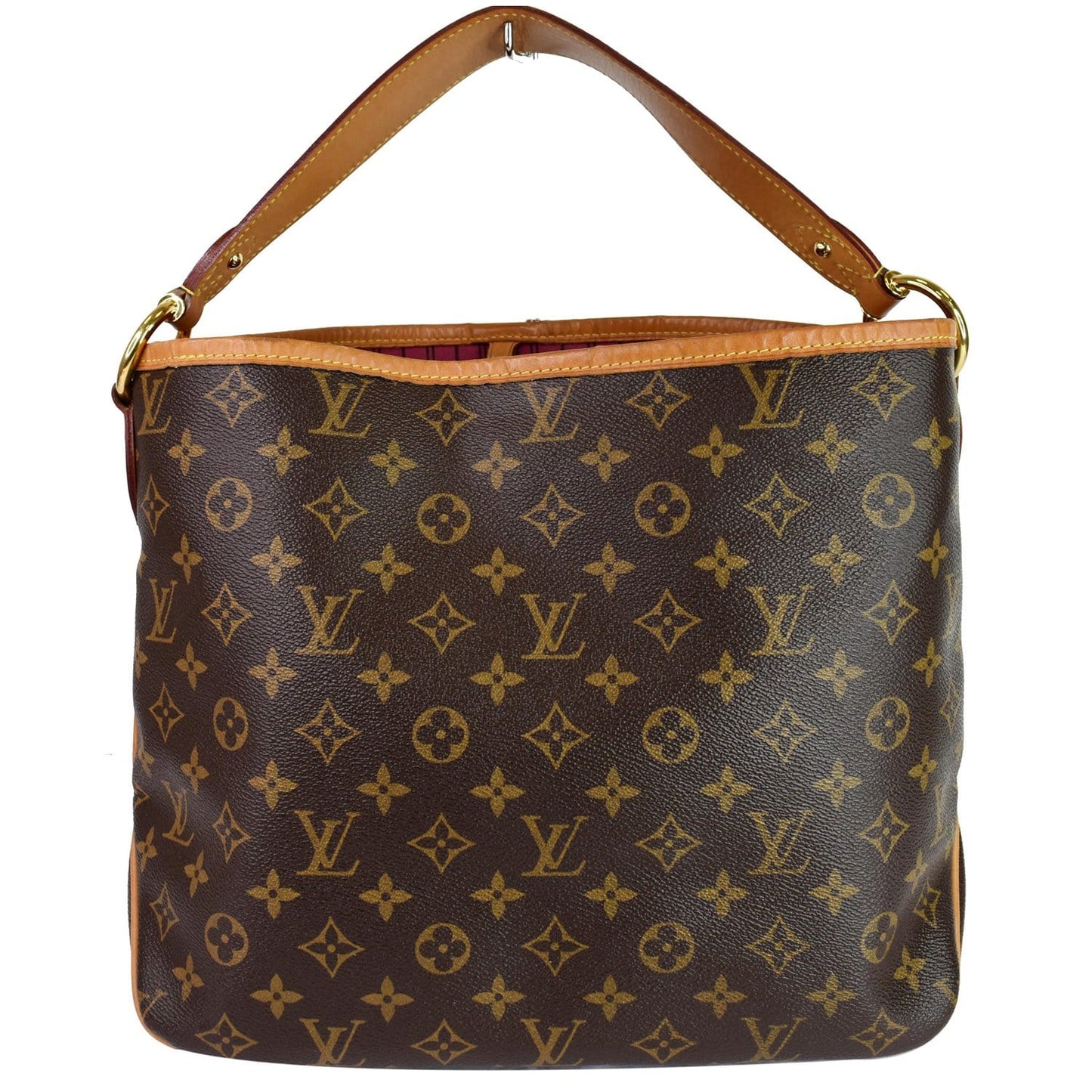 LOUIS VUITTON Delightful PM Monogram Canvas Shoulder Hobo Bag Brown