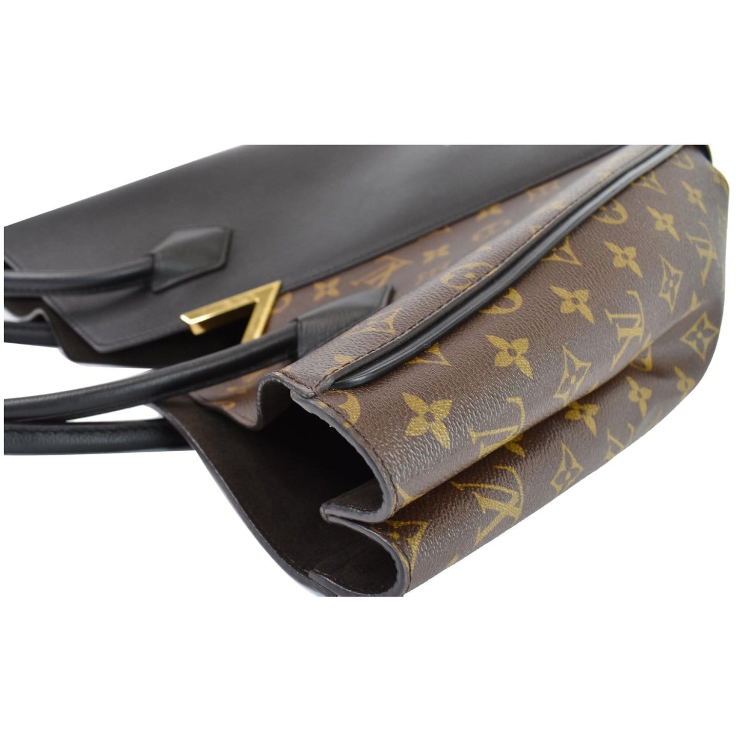 LOUIS VUITTON Kimono Monogram Calfskin Tote Bag Brown/Black