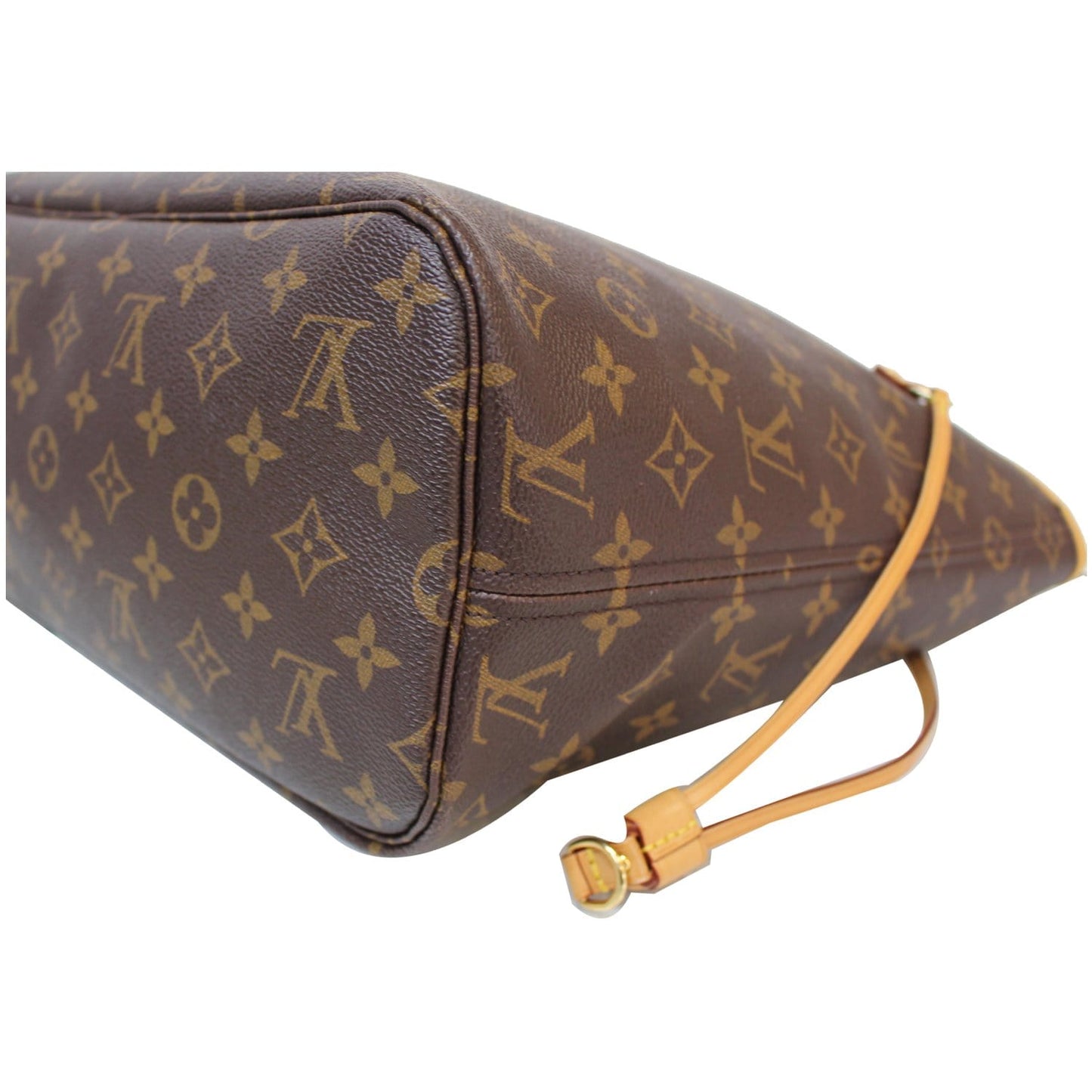 LOUIS VUITTON Neverfull MM Monogram Canvas Tote Shoulder Bag Brown