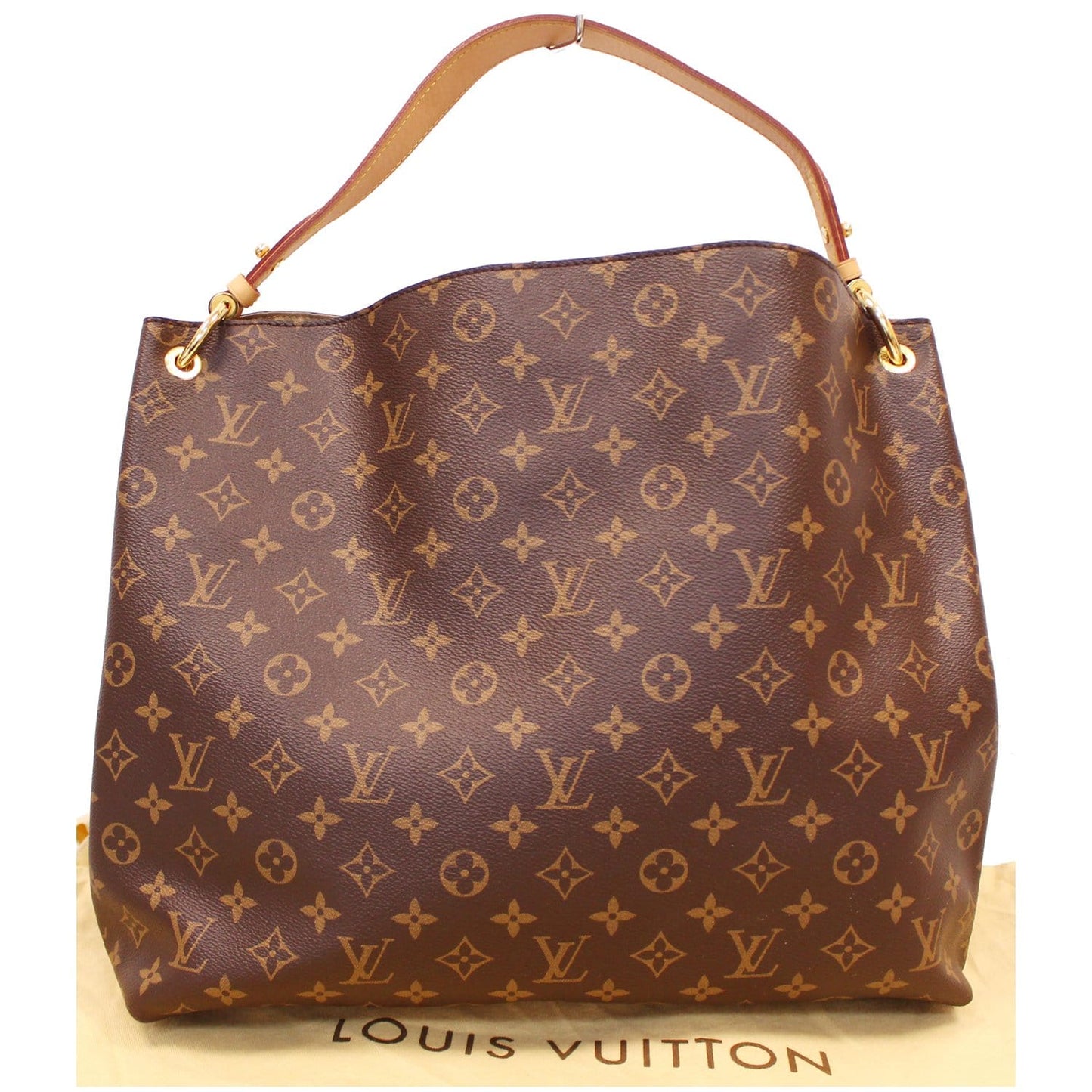 LOUIS VUITTON Graceful MM Monogram Canvas Shoulder Bag Brown