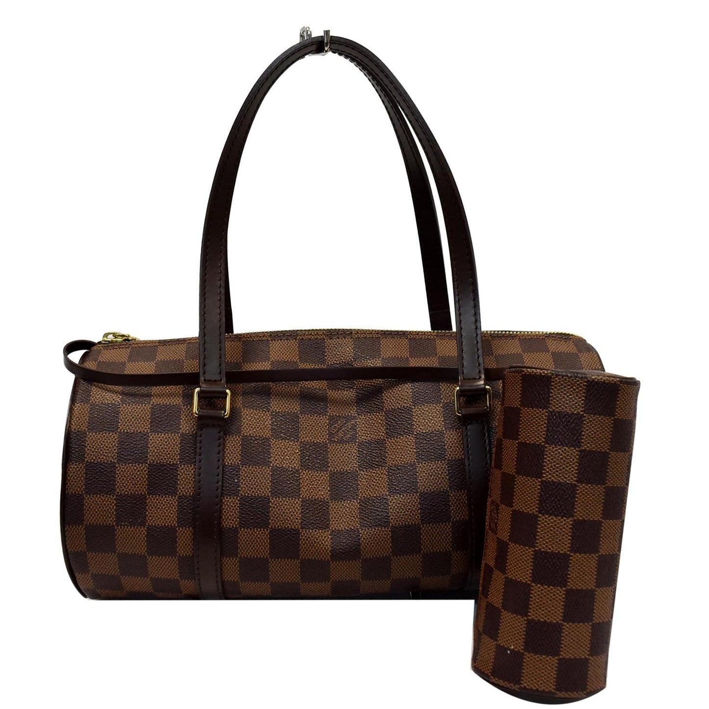LOUIS VUITTON Papillon 26 Damier Ebene Shoulder Handbag Brown