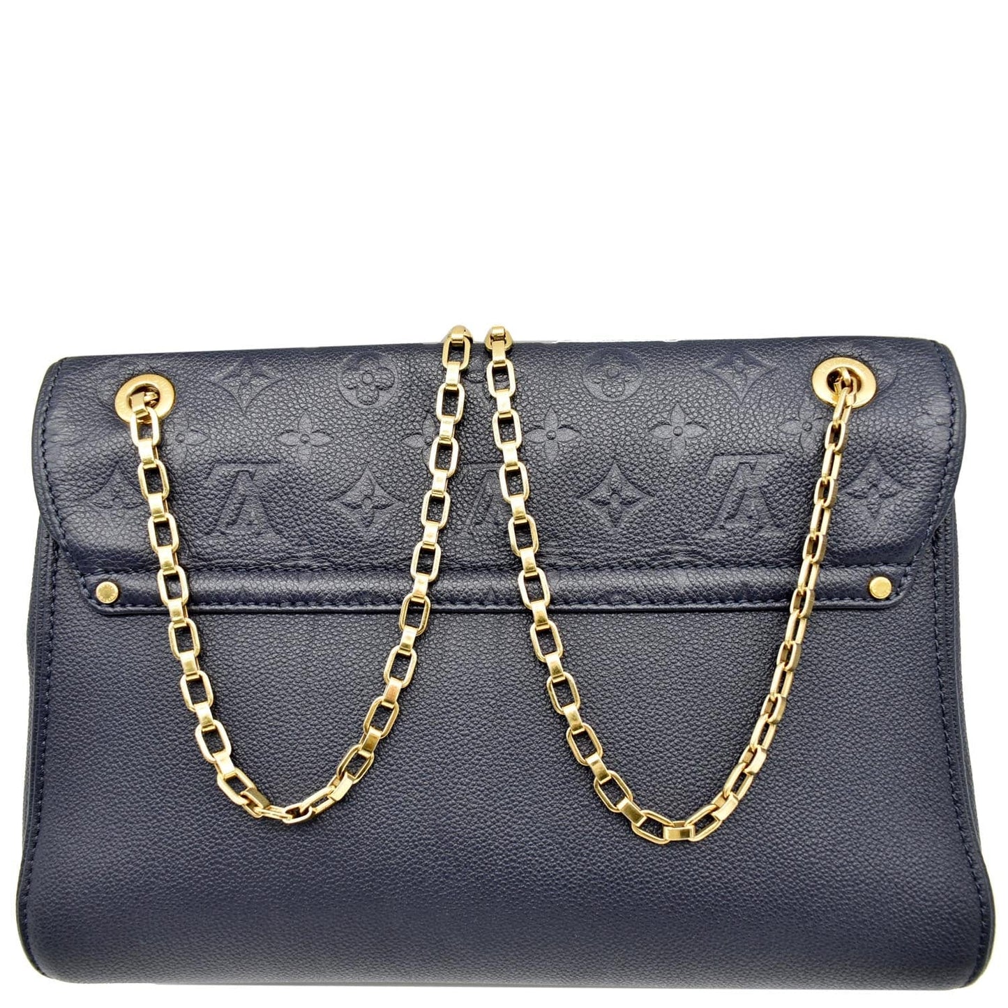 LOUIS VUITTON Saint Germain MM Monogram Empreinte Leather Shoulder Bag Marine Rouge