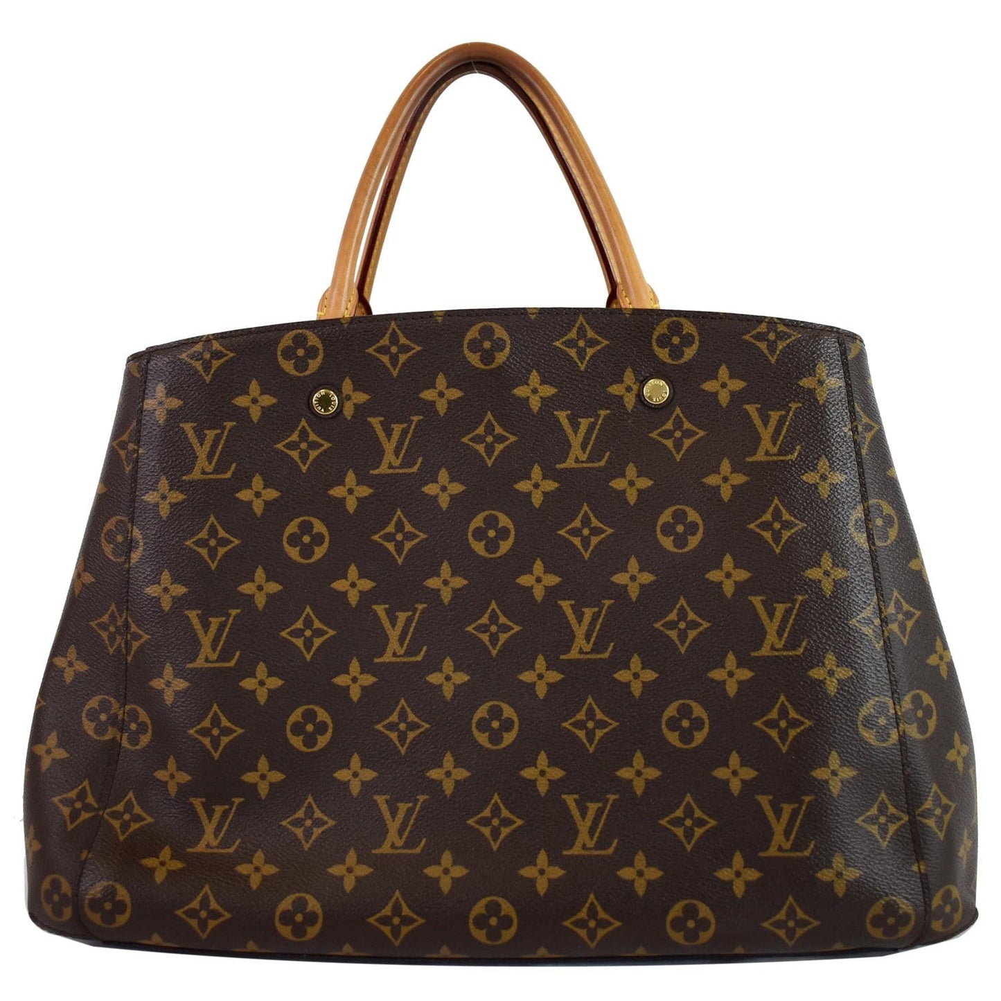 LOUIS VUITTON Montaigne GM Monogram Canvas Shoulder Bag Brown