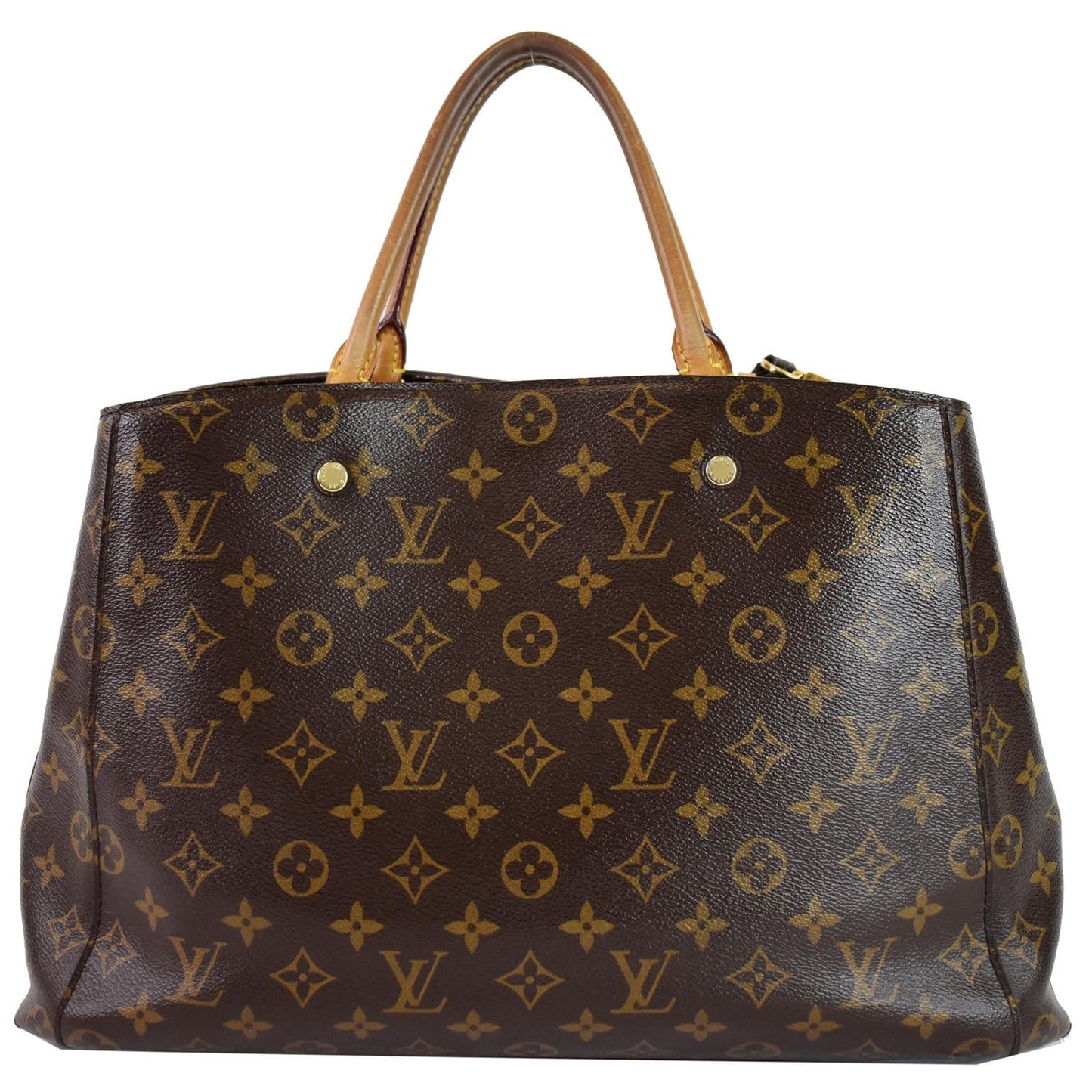 LOUIS VUITTON Montaigne GM Monogram Canvas Shoulder Bag Brown