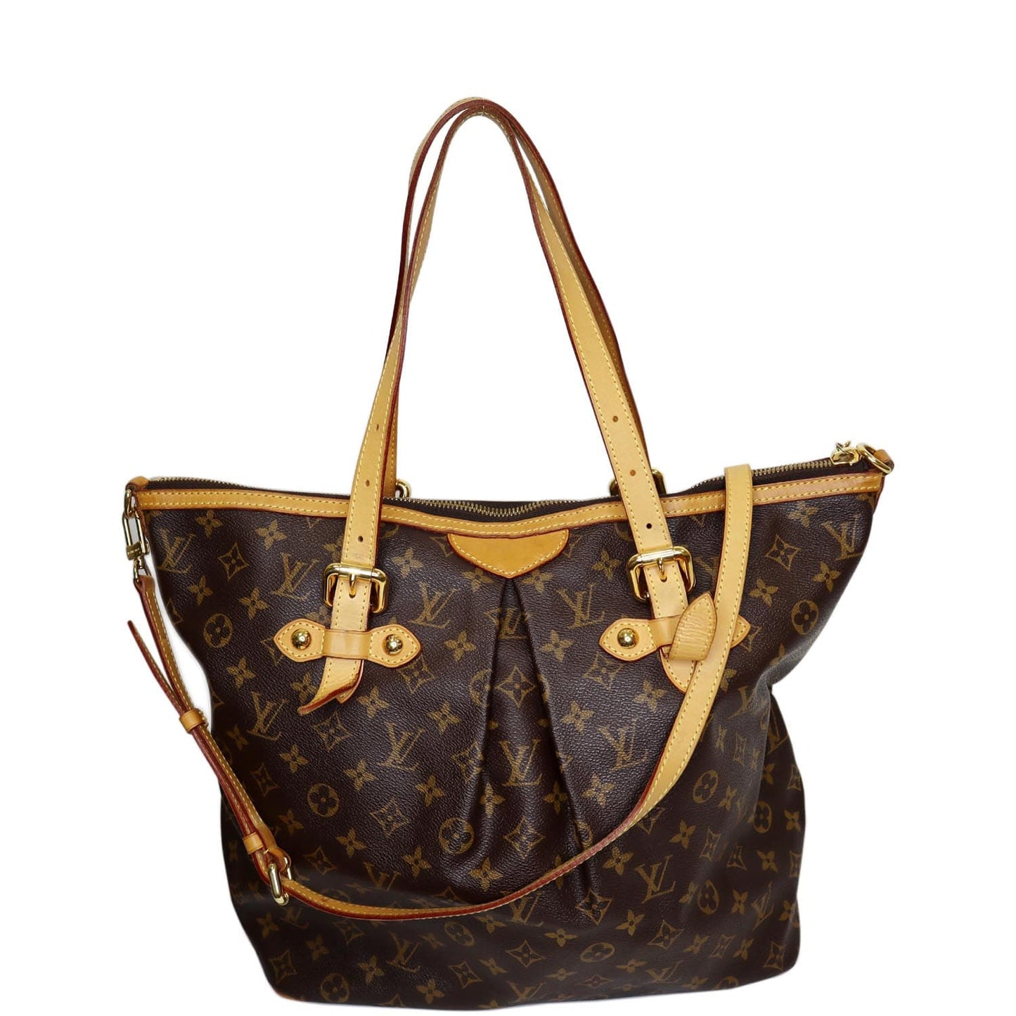 LOUIS VUITTON Palermo GM Monogram Canvas Tote Shoulder Bag Brown