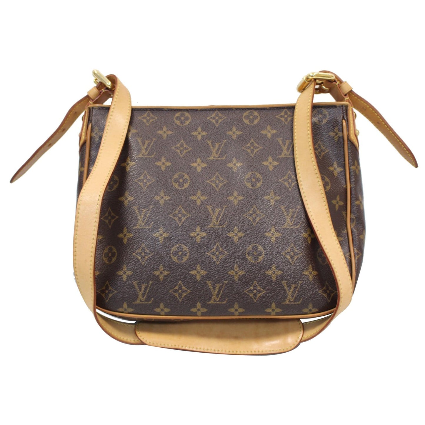 LOUIS VUITTON Hudson GM Monogram Canvas Shoulder Bag Brown