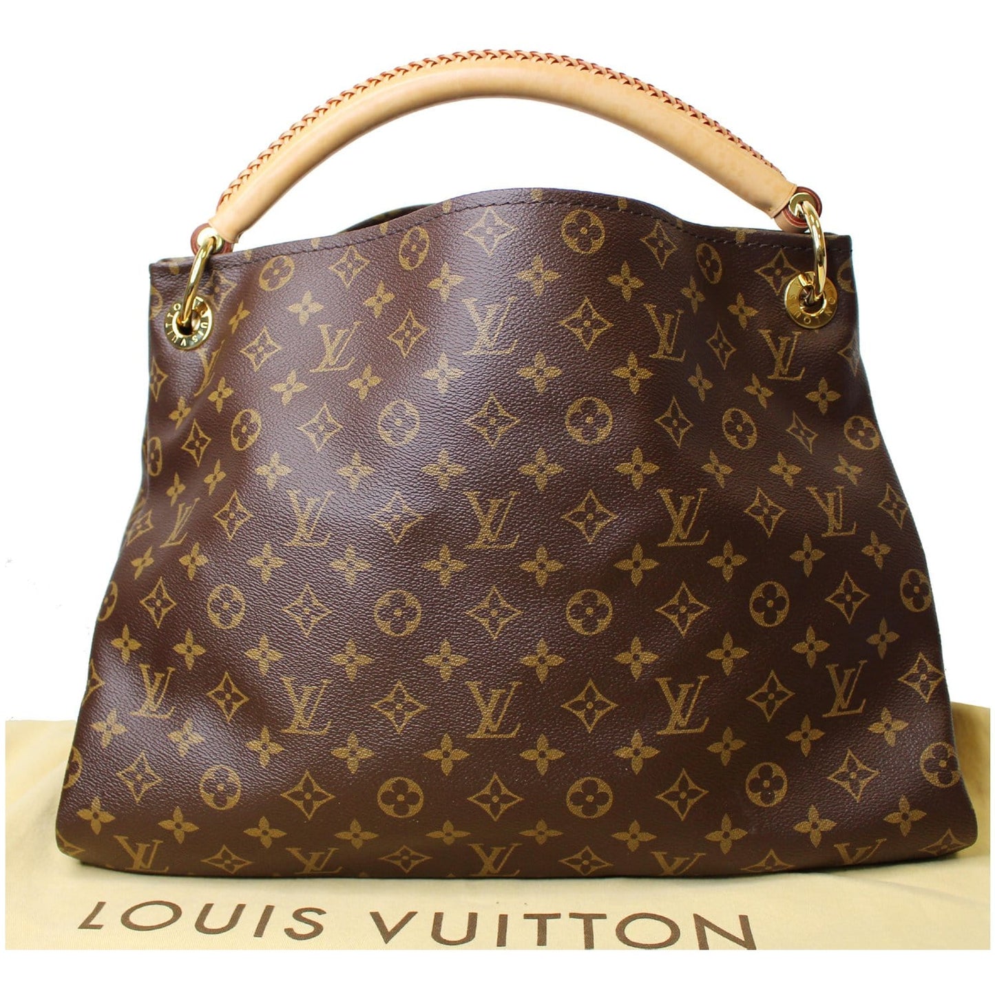 LOUIS VUITTON Artsy MM Monogram Canvas Hobo Shoulder Bag Brown