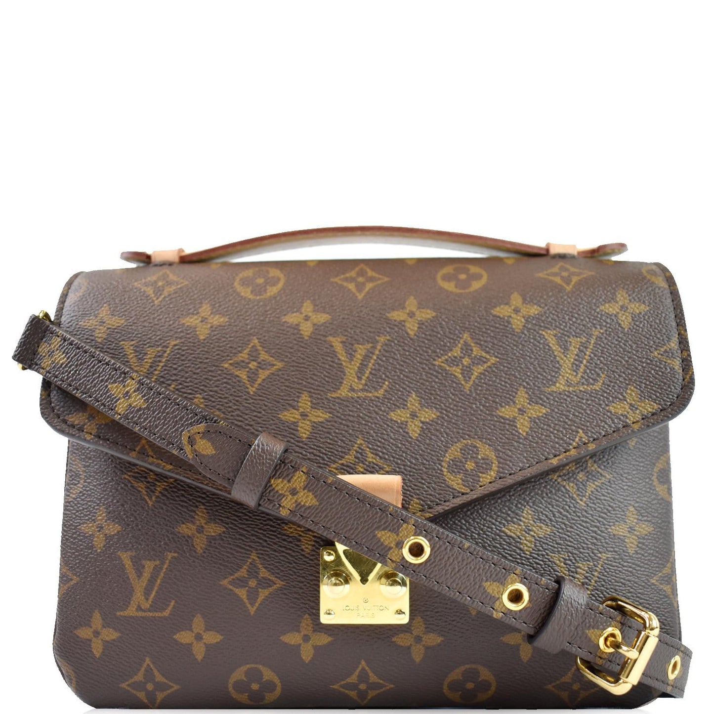 LOUIS VUITTON Metis Pochette Monogram Canvas Crossbody Bag Brown