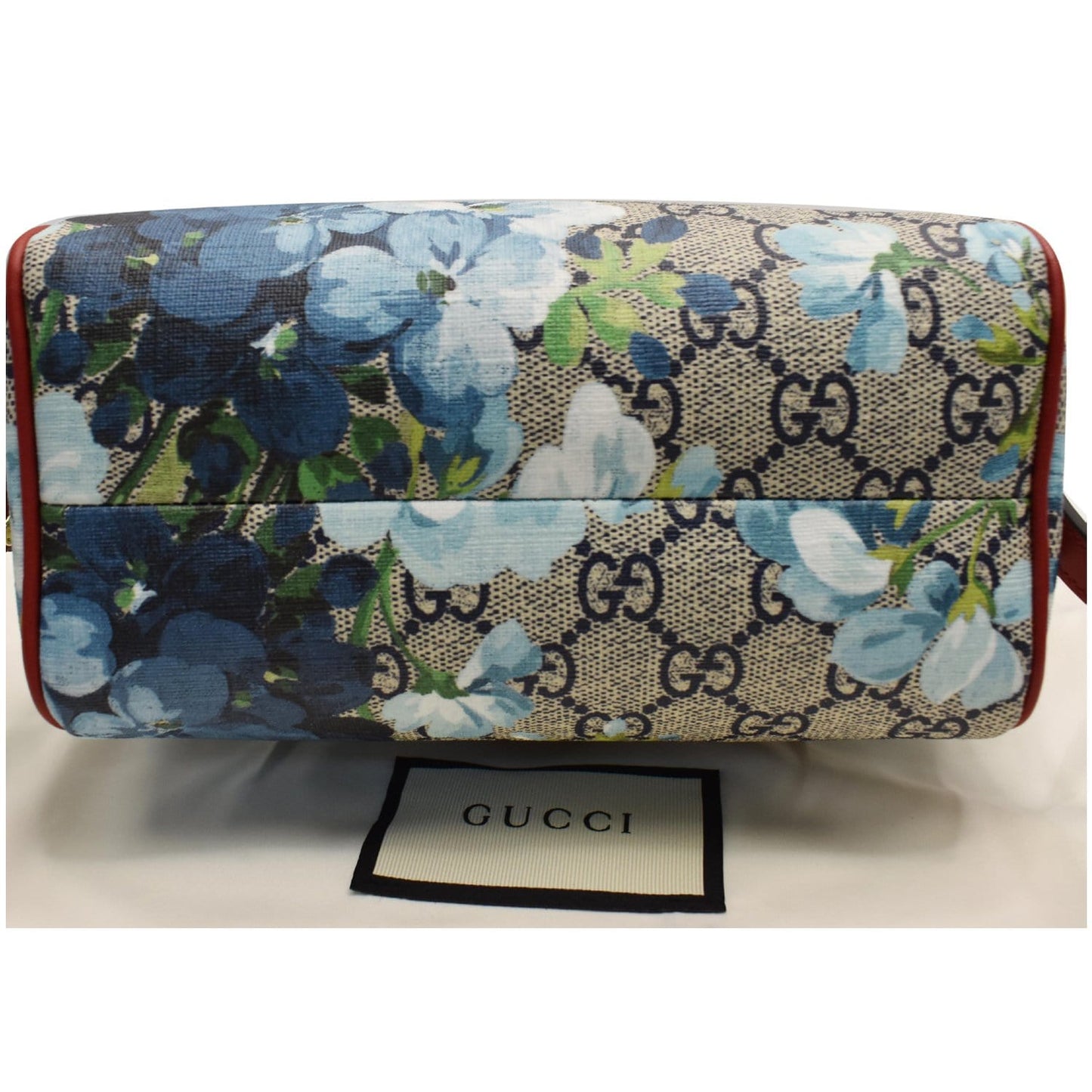 GUCCI Mini Blooms GG Supreme Canvas Top Handle Crossbody Bag Red 546312
