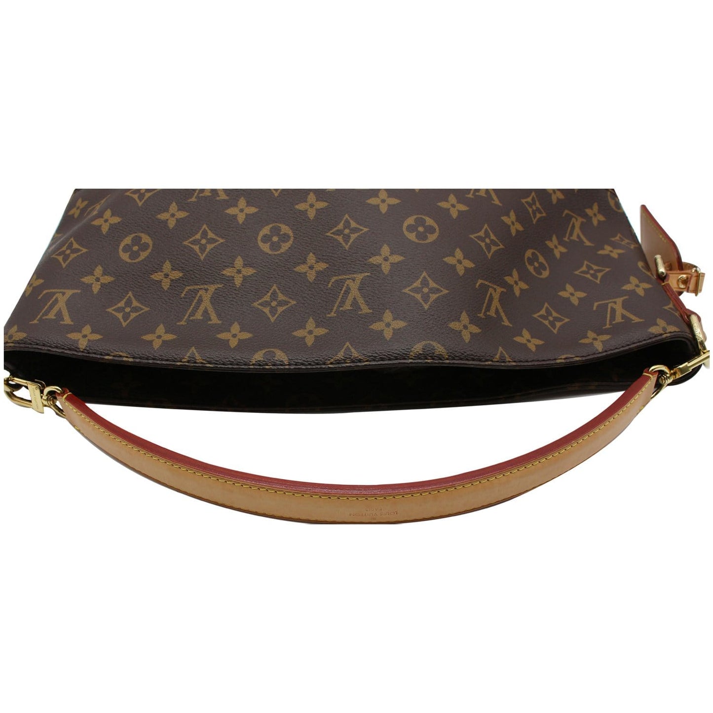LOUIS VUITTON Melie Monogram Canvas Hobo Bag Brown