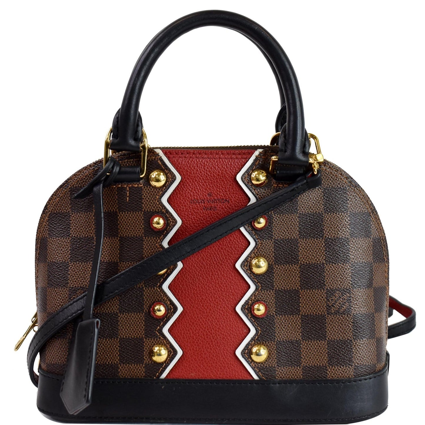 LOUIS VUITTON Alma BB Karakoram Damier Ebene Shoulder Bag Brown
