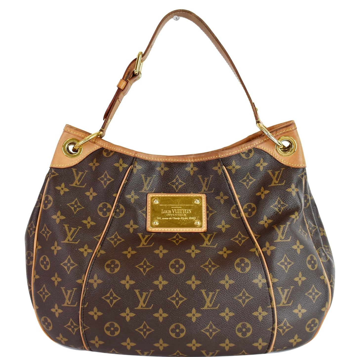 LOUIS VUITTON Galliera PM Monogram Canvas Shoulder Bag Brown