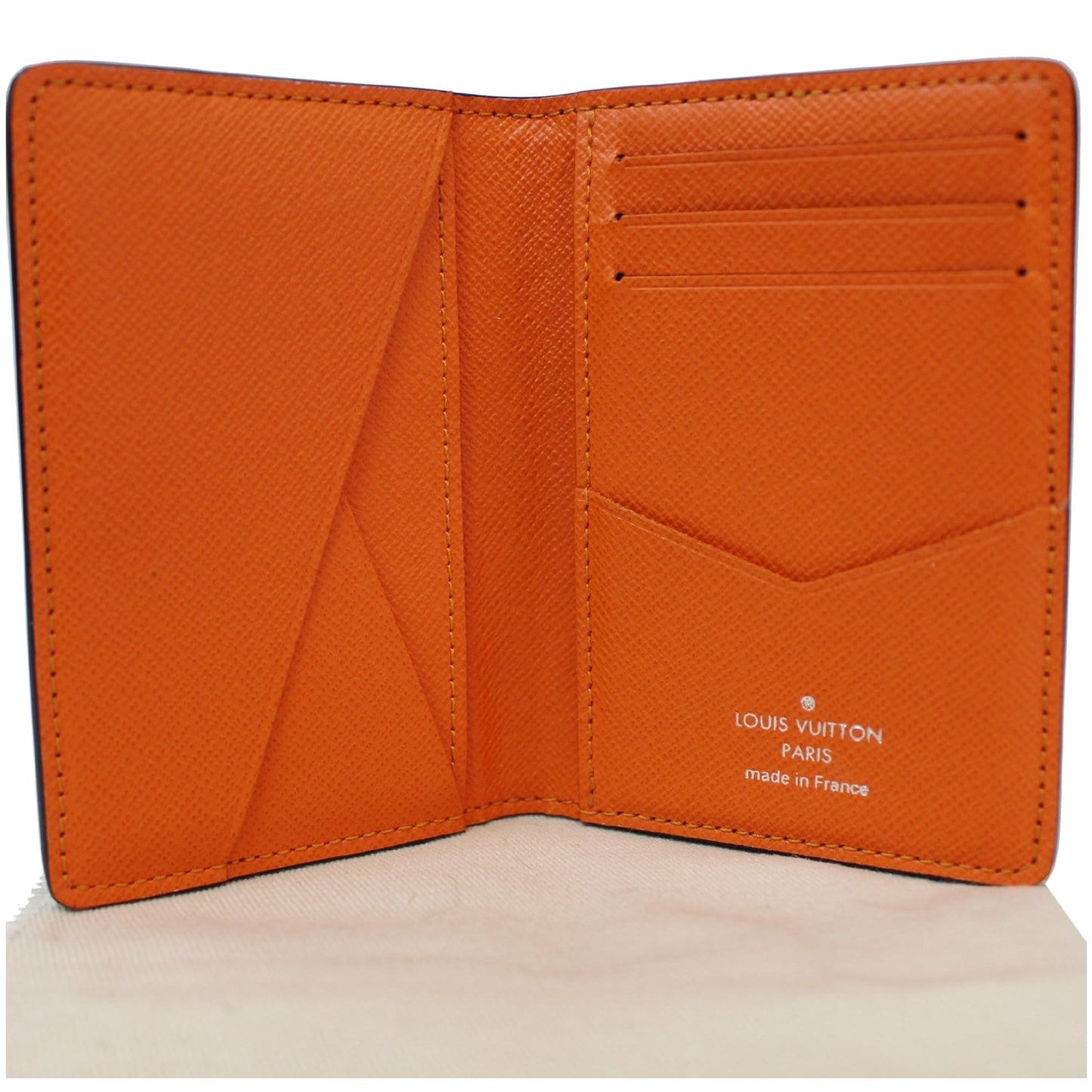 LOUIS VUITTON Damier Graphite Giant Pocket Organizer Wallet Orange