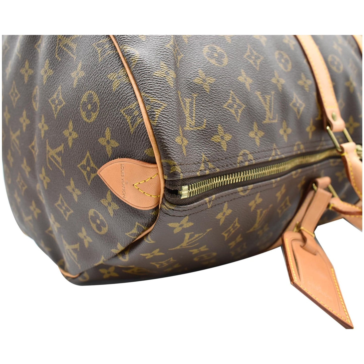 LOUIS VUITTON Keepall 55 Monogram Canvas Travel Bag Brown