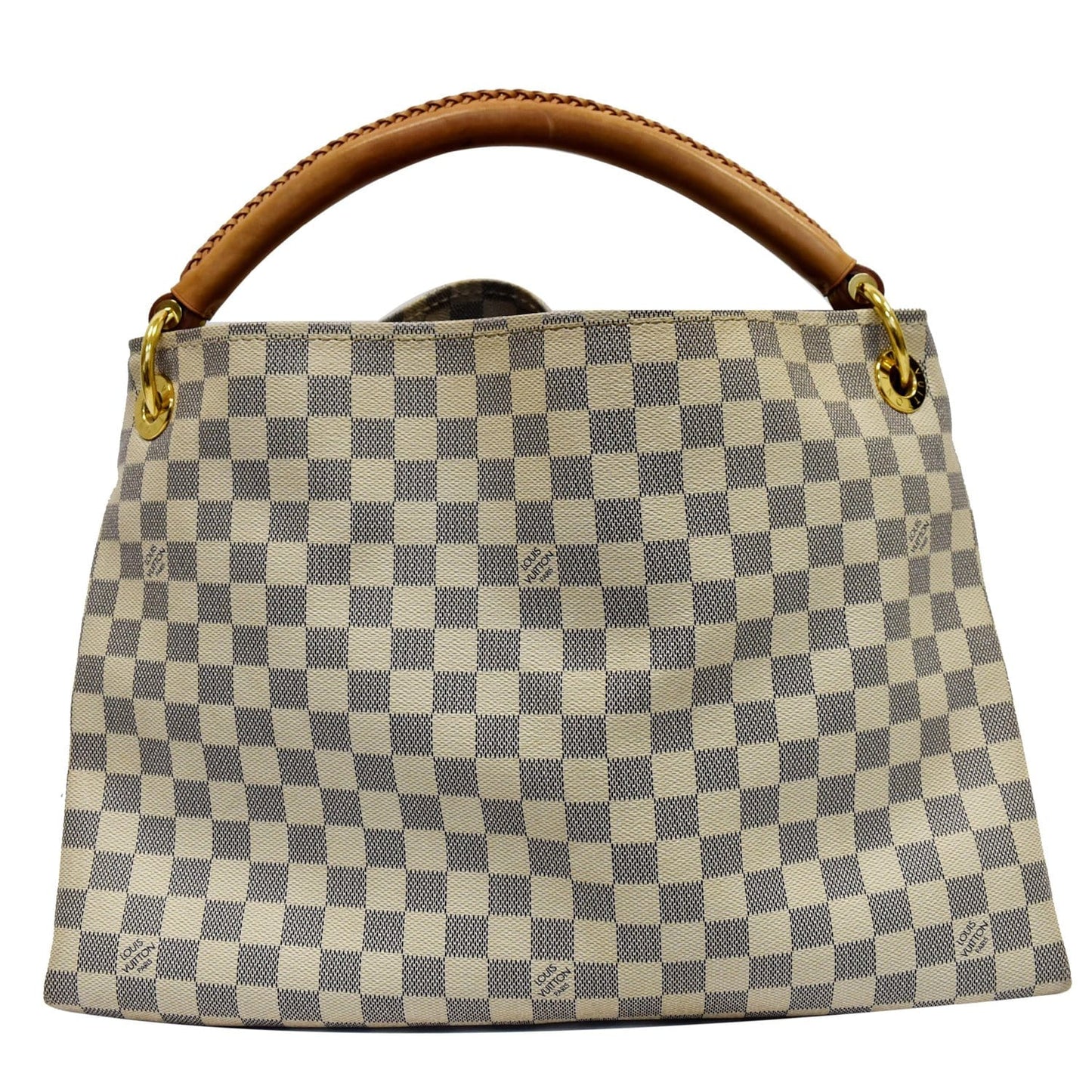 LOUIS VUITTON Artsy MM Damier Azur Shoulder Bag White