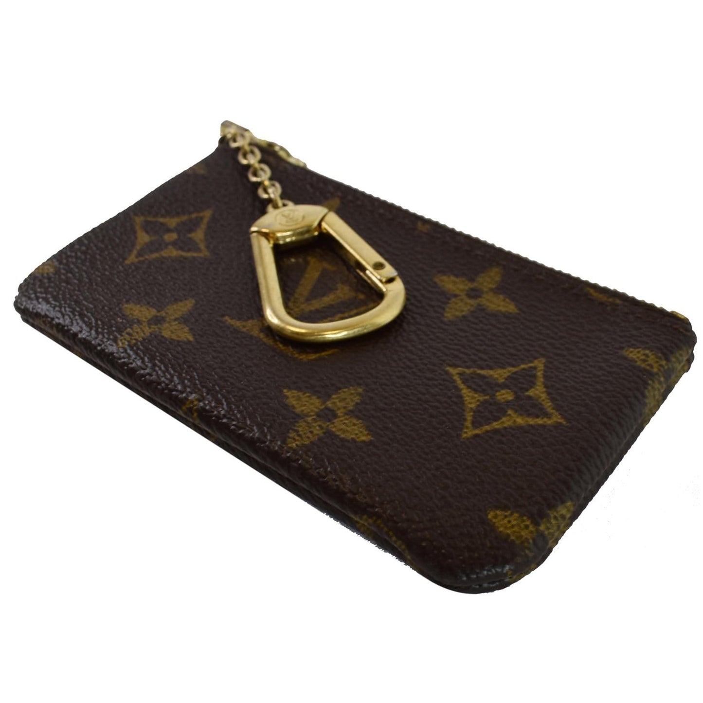 LOUIS VUITTON Key Coin Pouch Monogram Canvas Brown