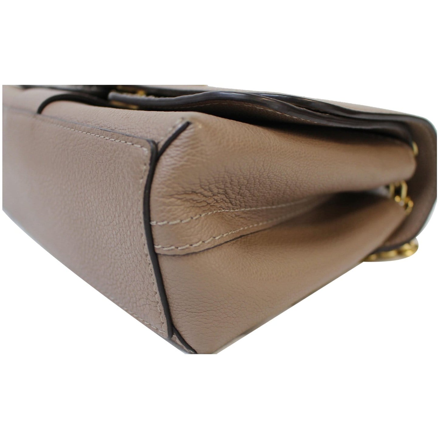 LOUIS VUITTON Python Very Chain Leather Shoulder Bag Taupe