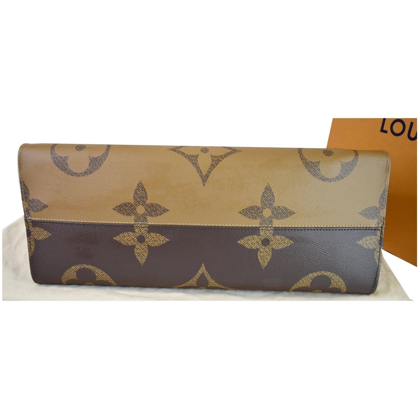 LOUIS VUITTON Onthego GM Reverse Monogram Giant Canvas Shoulder Bag Brown