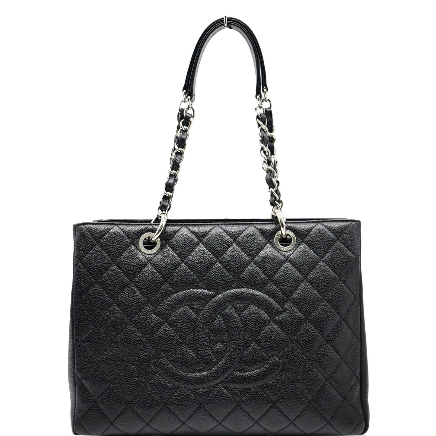 CHANEL Grand Shopping GST Caviar Leather Tote Bag Black