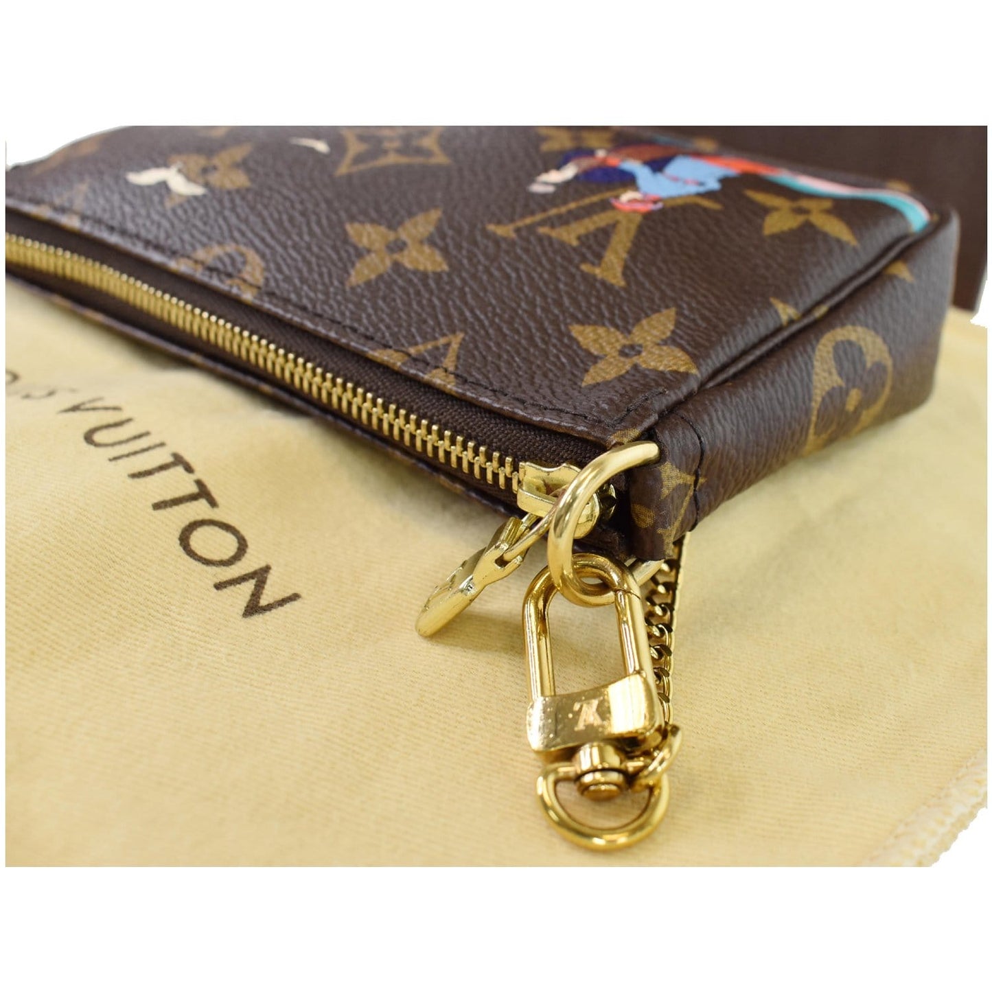 LOUIS VUITTON Animation Pochette Monogram Canvas Accessoires Pouch Brown