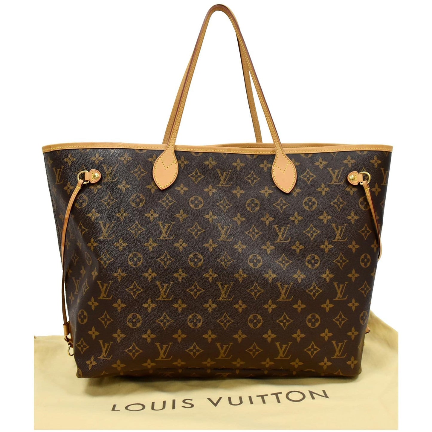 LOUIS VUITTON Neverfull GM Monogram Canvas Tote Shoulder Bag Brown