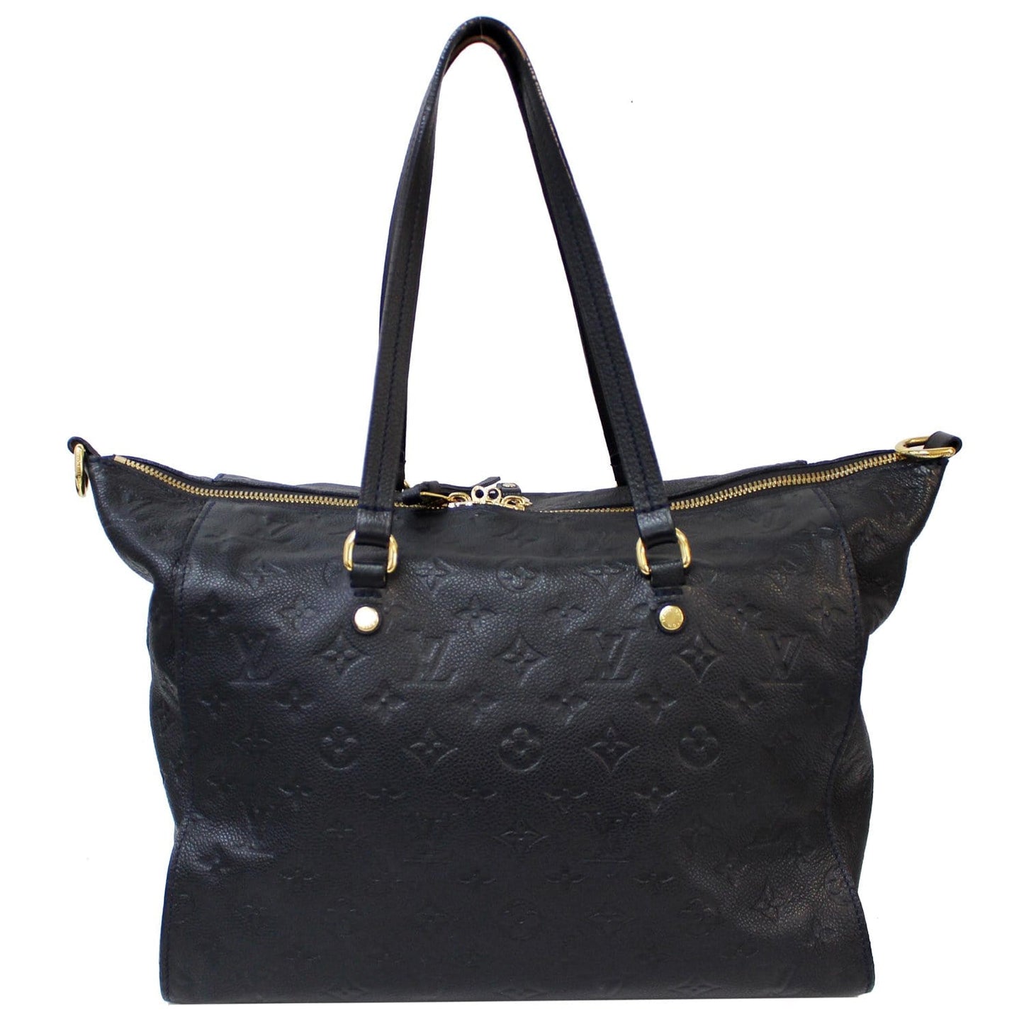 LOUIS VUITTON Lumineuse PM Monogram Empreinte Leather Shoulder Bag Black