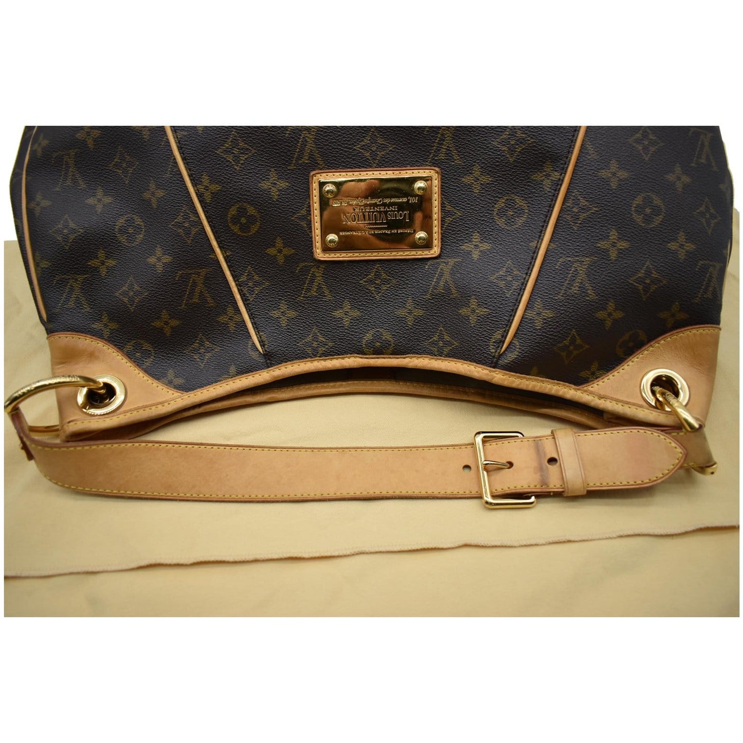 LOUIS VUITTON Galliera GM Monogram Canvas Tote Shoulder Bag Brown