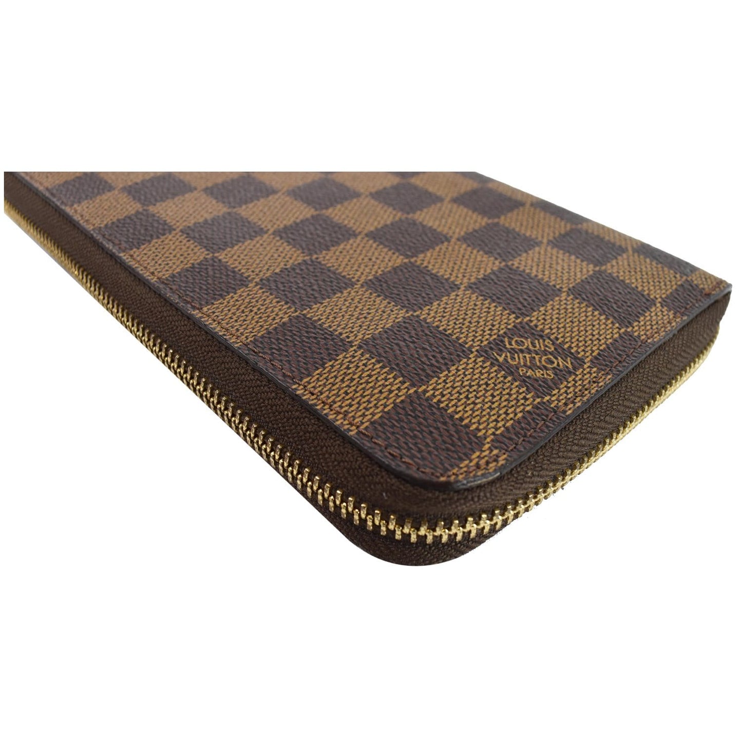 LOUIS VUITTON Zippy Organizer Damier Ebene Wallet Brown