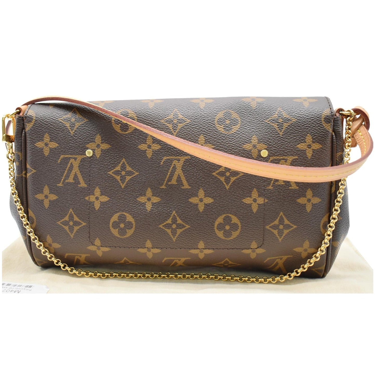 LOUIS VUITTON Favorite MM Monogram Canvas Crossbody Bag Brown