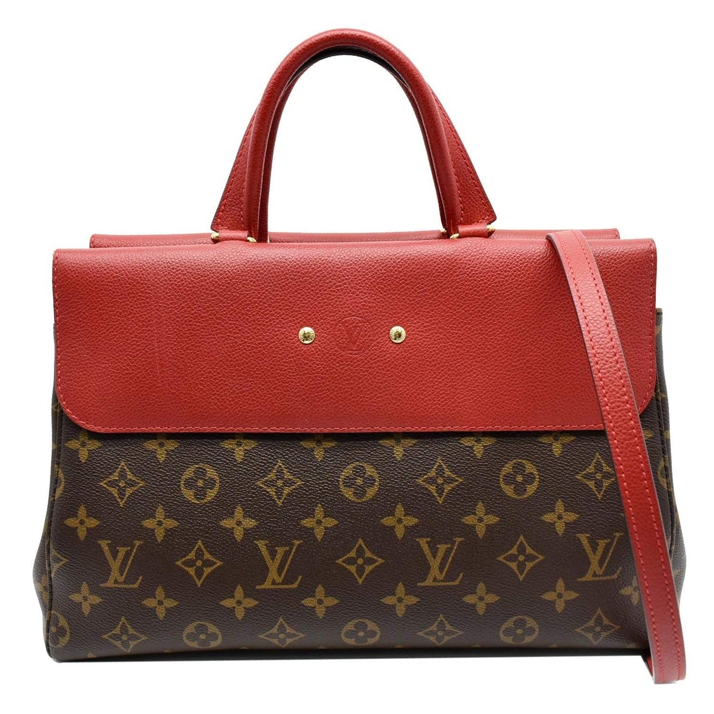 LOUIS VUITTON Venus Monogram Canvas 2way Shoulder Bag Red