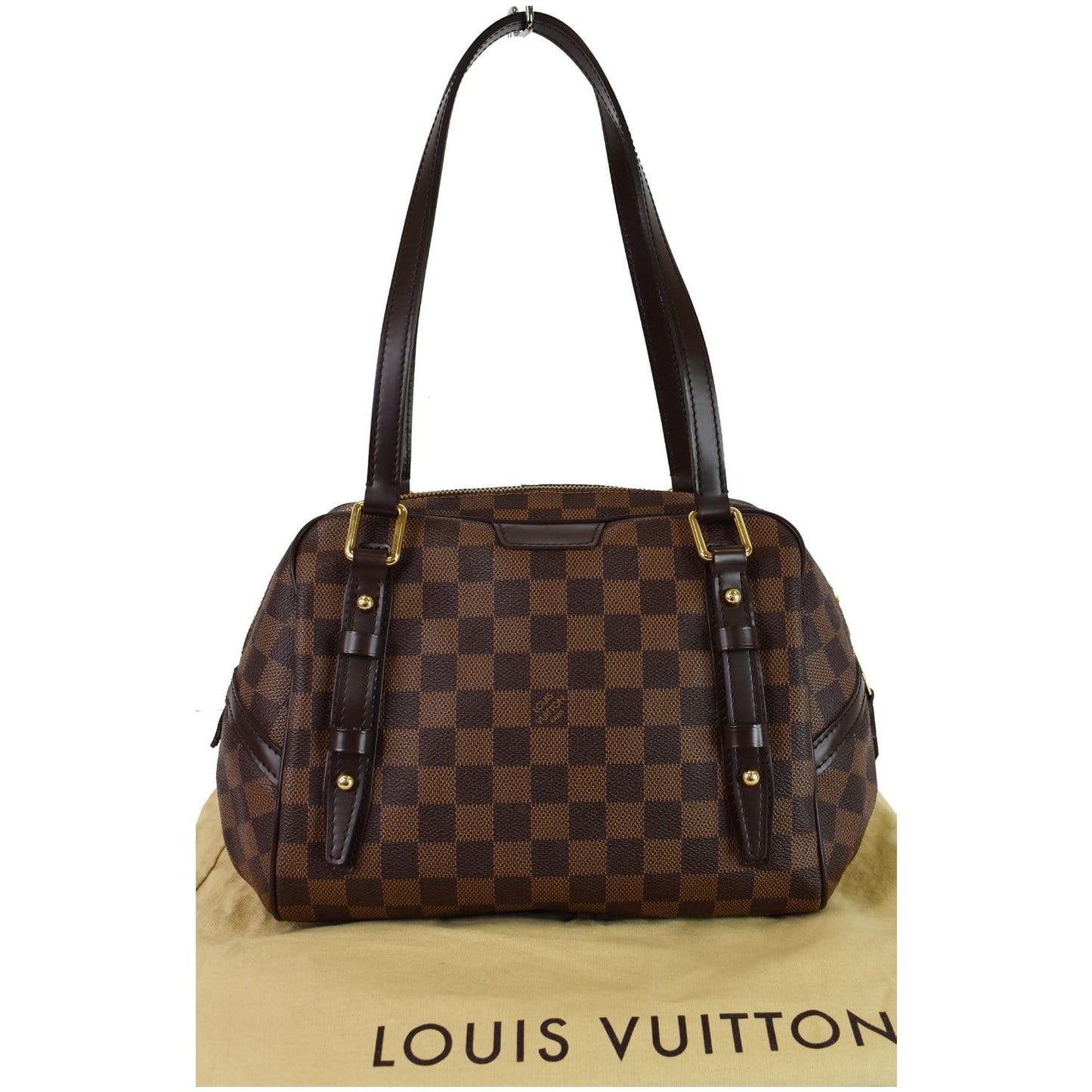 LOUIS VUITTON Rivington PM Damier Ebene Shoulder Bag Brown