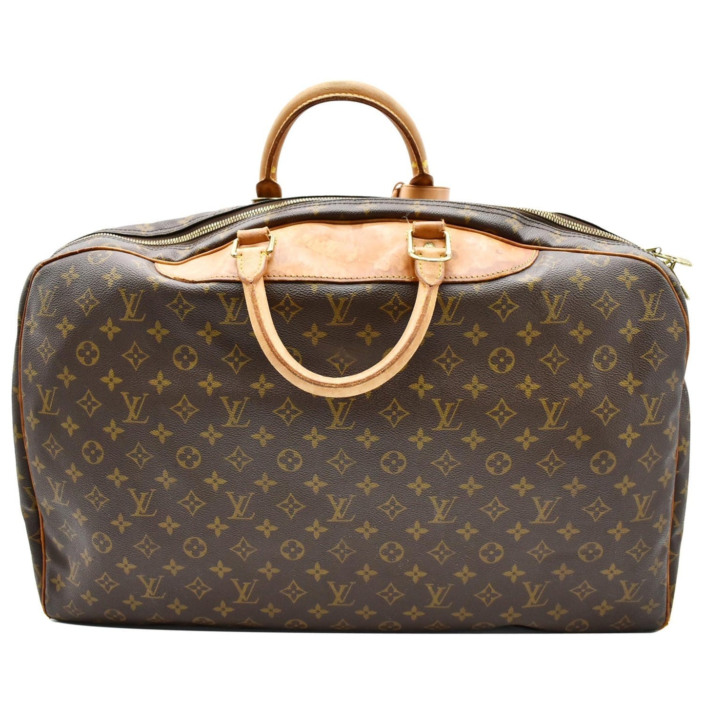 LOUIS VUITTON Alize 1 Poche Soft Monogram Canvas Suitcase Bag Brown